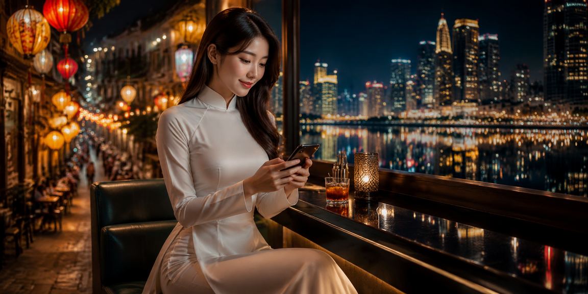 Cá cược thể thao trực tuyến tại Hà Nội với trang phục áo dài truyền thống